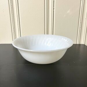 Vintage Fire King White Swirl Mixing Bowl 8"